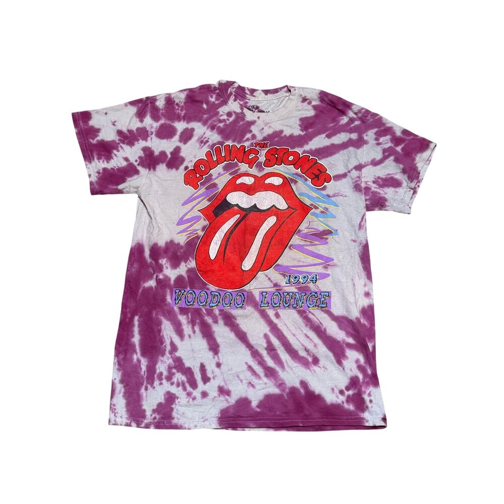 The Rolling Stones Pink Tie Dye Y2K Band T-Shirt